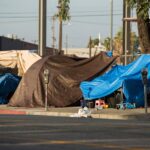 Homeless encampment in need of homeless camp cleanup services