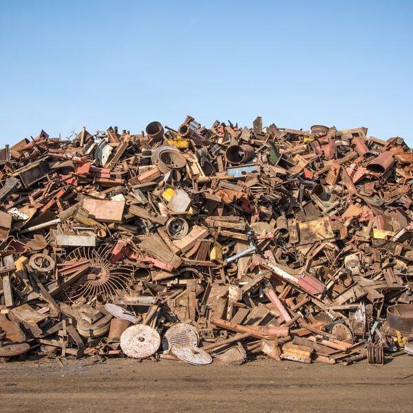Pile of scrap metal in need of construction debris removal services in Atlanta